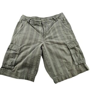 Patagonia All-Wear Cargo Shorts Mens 33 Gray Green Plaid Organic Cotton Utility